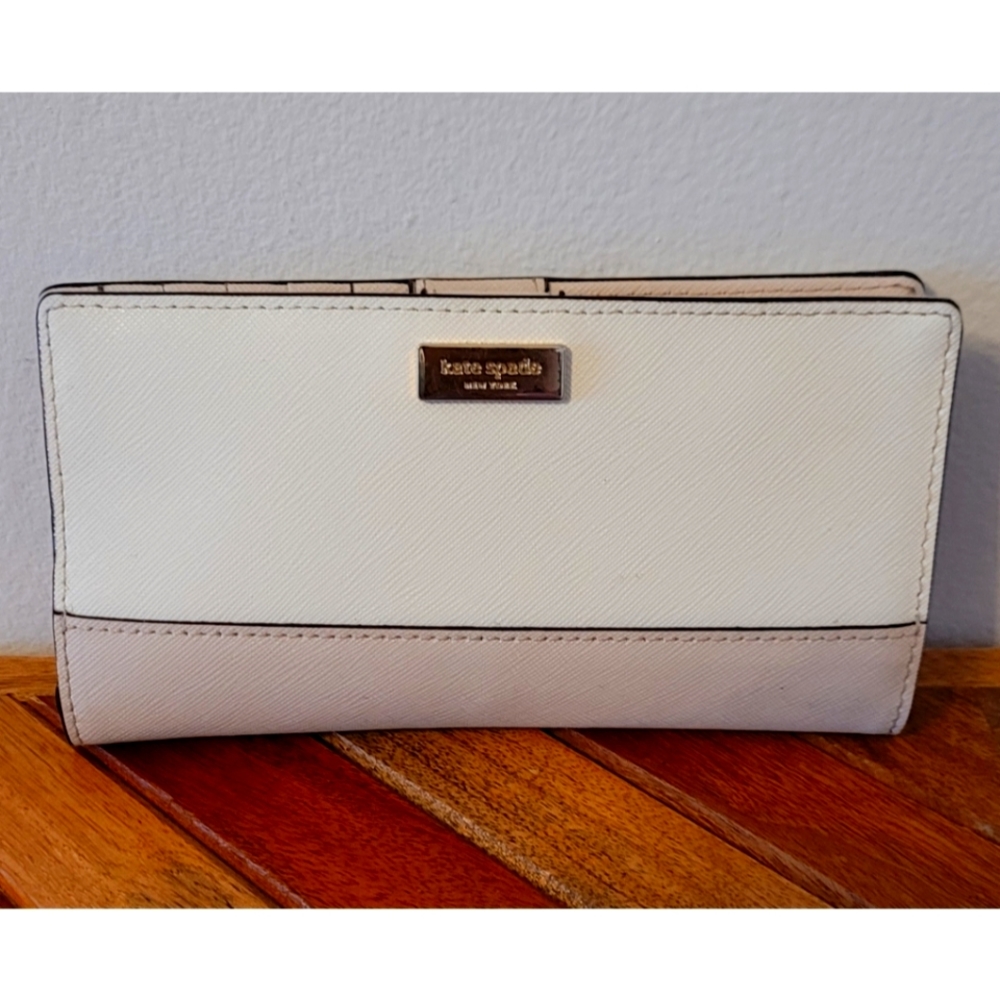 Kate Spade Color Block wallet Cream/Beige